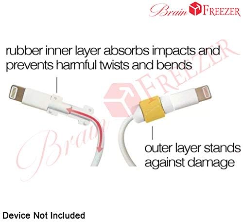 Image of Brain Freezer Data Cable Protector Cover for USB Charger Cable Cord (Multicolour) - Pack of 10