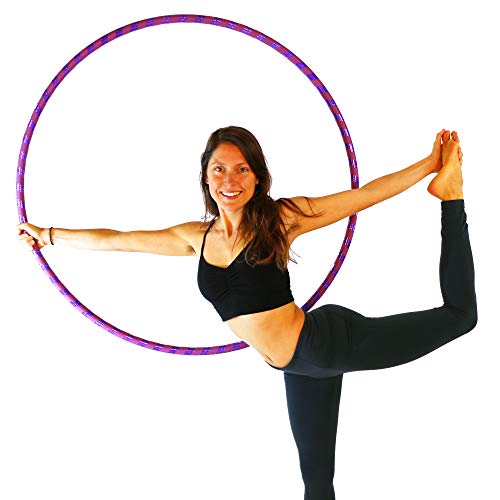 The Spinsterz Beginner Hoop: Weighted Fitness Hula-Hoop for Adults Weight Loss, Waist Exercise Ring for Cardio & Core, Adjustable Quality Detachable Hula Shaper for Beginners, Made in USA - Iris