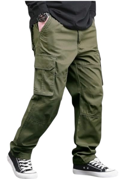 brulry Cargo for Men | Cotton Cargo Pant | Lower for man | Elastic Drawstring Waist Straight Fit Bottoms | Comfortable Breathable Summer Cargos for Casual, Office Wear-picture-31
