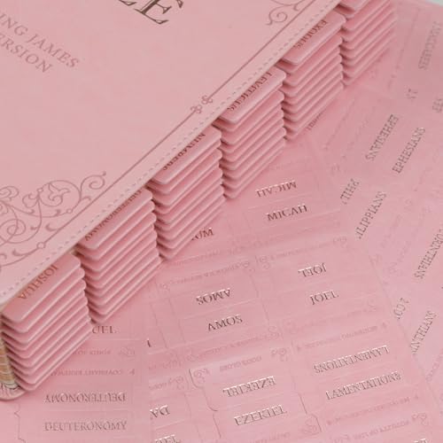 Image of UPAFEXXI-Leather Bible Tabs with Book Summaries,Gold Foil Lettering