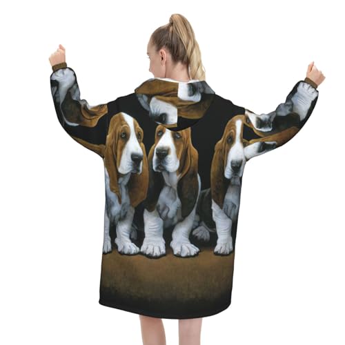 Couverture à capuche flanelle basset pour vos soirées cocooning - 4