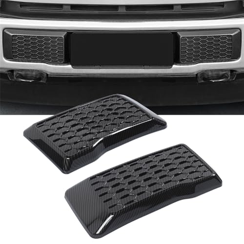 Front Bumper Guards Pads Cover Cap Compatible with Ford F-150 F150 2015 2016 2017 2018 2019 2020 RH & LH Right and Left Exterior Accessories (Carbon Fiber Black)