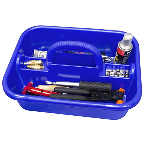 Akro-Mils 09185 Plastic Tote Tool & Supply Cleaning Caddy With Handle, (18-3/8-Inch X 13-7/8-Inch X 9-Inch), Blue (09185Blue) #TOP7