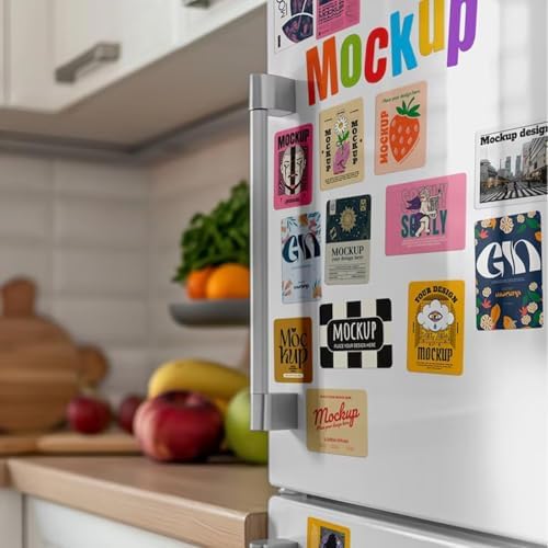 DIY Magnet Maker Kit - Square/Rectangle Press Machine for Custom Magnets (2x2, 3x2, 3.5x2.5 in) with Paper Cutter & 100 Supplies - Perfect Crafting Tool for Home & Gifts