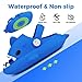 EDOSIR Kids Shark Slides丨Pillow Shower Sandals Quick Dry Slippers丨Toddler Boys Comfy Cloud Slides丨Summer Non-Slip Thick Sole Beach Pool shoes Blue(Heel Strap) 10-11 Little Kid
