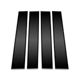 Upgrade Your Auto 4pc Carbon Fiber Pillar Post Covers for Nissan Titan 2016-2023 Crew Cab