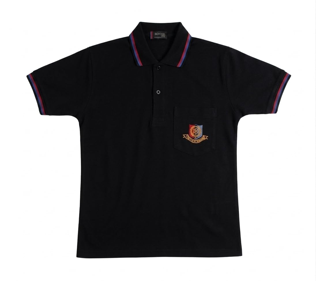 SARVAMART NCC Polo T-Shirt for Men & Boys, Black, Half Sleeve, with Pocket & Crest Badge, Ideal for Training & Casual Wear-image-34