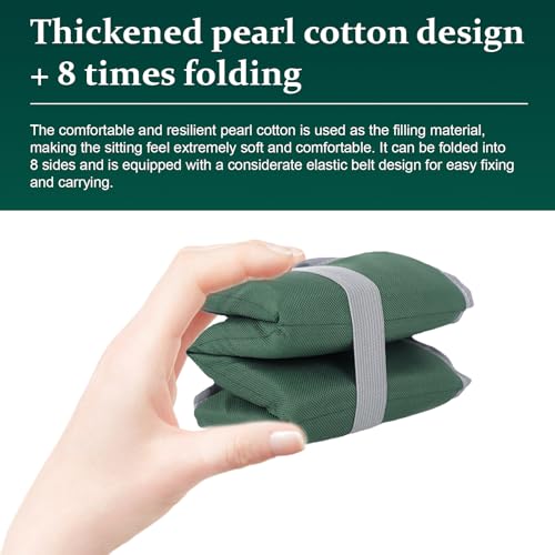 6er Set Sitzkissen Outdoor Faltbar, Wetterfeste Sitzunterlage für Wandern, Camping und Picknick, 39x29.5cm inkl. 3 Transporttaschen (Schwarz, Braun, Grün)