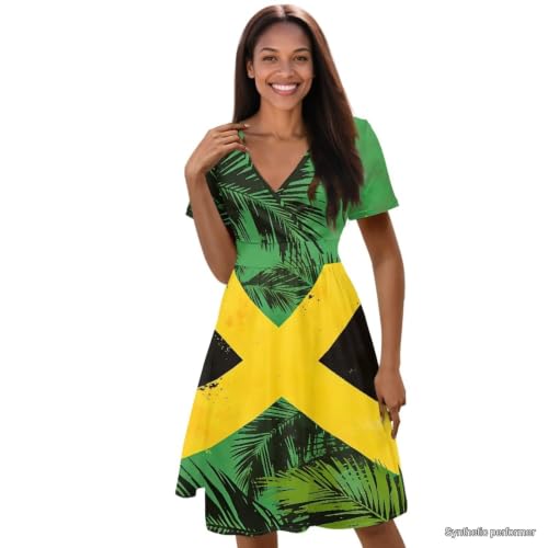 Image of Women's Summer Dresses Short Sleeve Formal Dresses with Pockets | Lightweight polyester fabric delivers cool airflow during hot summer outdoor activities