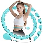 JLoibao Smart Hula Hoop Fitness Dimagrante, 24 Collegamenti(74-120 cm) con Sfera di Peso, Regolabile, Adatto per Principianti e Adulti