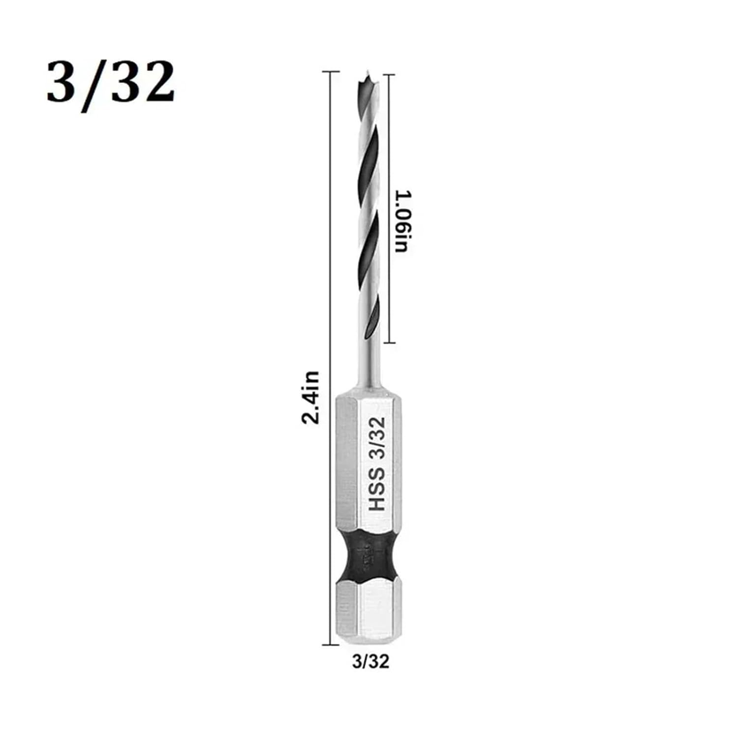 1Pc Hex Shank Three-Point Woodworking Drill Bit Hexagonal Handle Change 3-Point Drill Bit(Type 1)