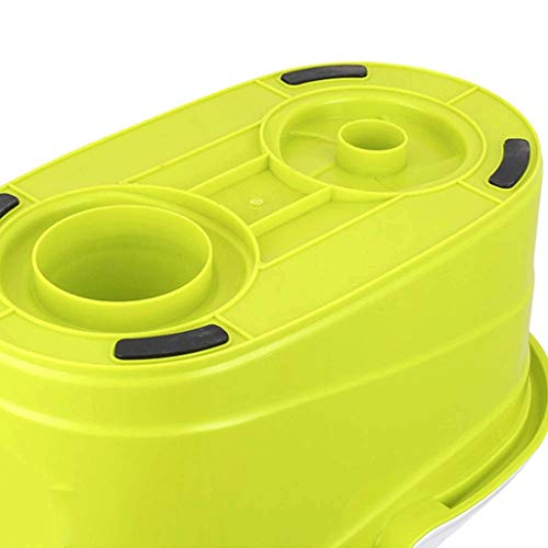 Vadrouille rotative kit nettoyage avec seau acier inoxydable et microfibre