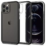 Spigen iPhone12Pro Max ケース クリア 耐衝撃 米軍MIL規格取得 バンパーケース 背面 クリア TPUソフトケース PCハード 二重構造 衝撃吸収 ワイヤレス充電 ネオ・ハイブリッド クリスタル ACS01622 (ブラック)