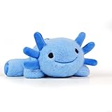 DYBFONO Axolotl Plush Toy,Soft Cute Axolotl Stuffed Cotton Plush Pillow Kawaii Salamander Animal for Boys Girls Kids Gift.(Palm Blue)