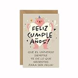Gemejutor Spanische Geburtstagskarte Mit Umschlag, Süßer Bär Design Feliz Cumpleaños Karte, Hispanic Latino Geburtstagskarte Mit Glückwunschtext