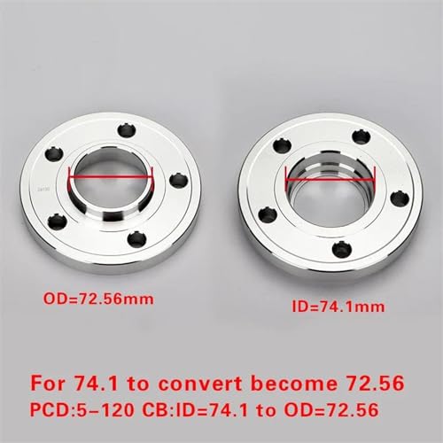 Entretoise de roue 5x120 avec bague de centrage 74.1 à 72.56 pour BMW - 4