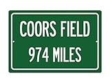 Personalized Highway Distance Sign To: Coors Field