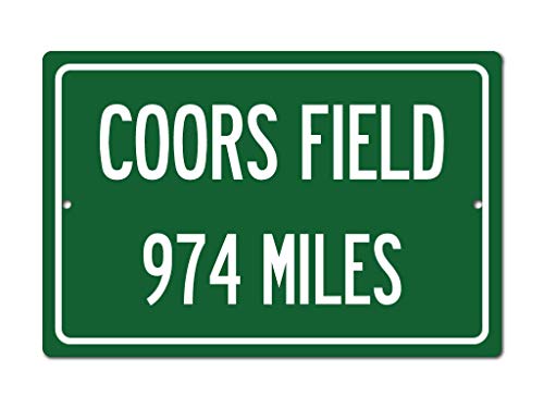 Personalized Highway Distance Sign To: Coors Field