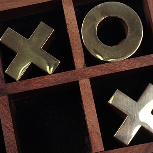 Jogo Velha Tic Tac Tabuleiro Metal e Madeira Decoração