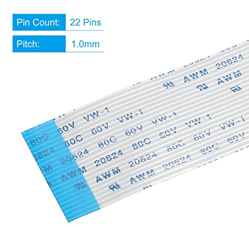 Cable flexible plano 22 pines 1.0mm 200mm Pack x5 miniatura 3