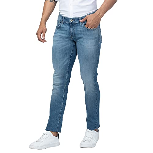 Image of Spykar Men Mid Rise Vintage Cotton Slim Fit Narrow Length Jeans (Skinny)