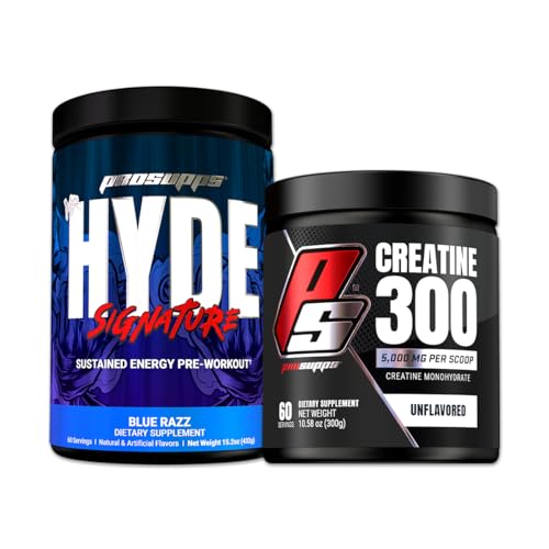 PROSUPPS Mr Hyde Signature 60-Serve Blue Razz and Creatine 300 Bundle