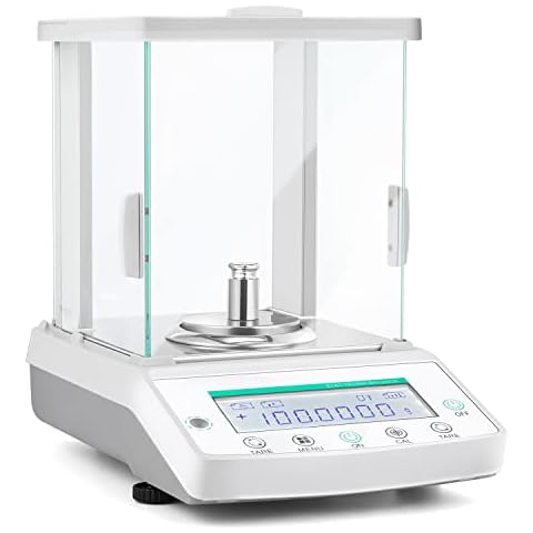 Bonvoisin Analytical Balance 220gx0.1mg Precision Lab Scale 0.0001g Digital Scale Laboratory Electronic Balance Analytical Scale Scientific Scale LCD Display with Windshield (220g, 0.1mg) Cover