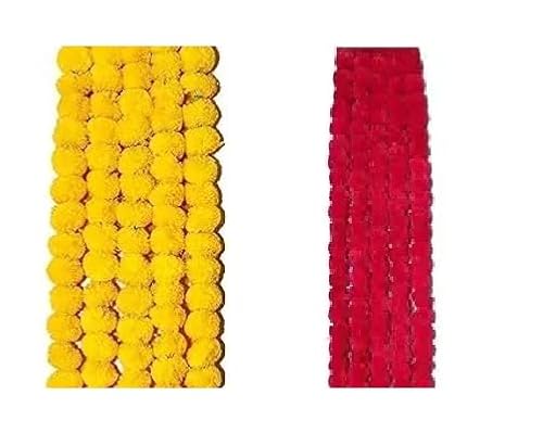 Flowers for Rajyothsava Decoration (Yellow &amp; Red Colour) with Kannada Rajyothsva Geetegalu Book