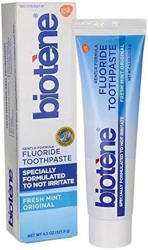 Miniatura 5 de Biotene - Pasta de dientes con flúor de boca seca, menta fresca, original, 4.3 onzas (paquete de 2)