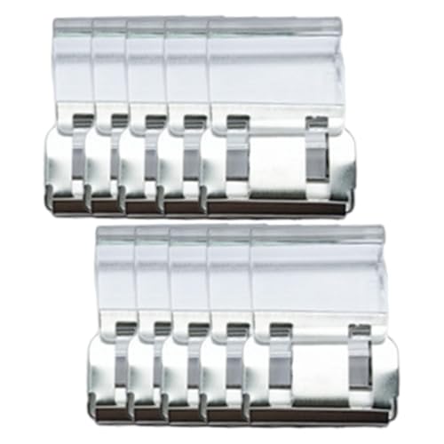 Loviver 10 Piezas De Clips De Fijación Para Perneras De Pantalones, Clip Para Acortar Perneras De Pantalones, Accesorios Premium, Clips Prácticos Para Pantalones, Blanco Transparente