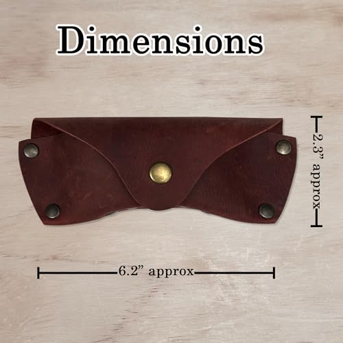 Image of Leather Glasses Case for Men - Vintage Rustic Belt Eyeglass Holder