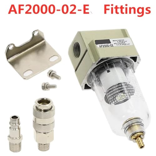 Filtre à eau AF2000-02 avec raccords 6mm pour compresseur d'air comprimé