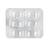 Bio & Chic 210MACINS6BC Clear Plastic Macaron Insert with Clip Closure, Holds 6 Macarons (Pack of 50)
