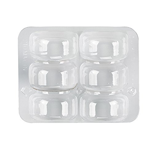 Bio & Chic Clear Plastic Macaron Insert with Clip Closure, Holds 6 Macarons (Pack of 50)