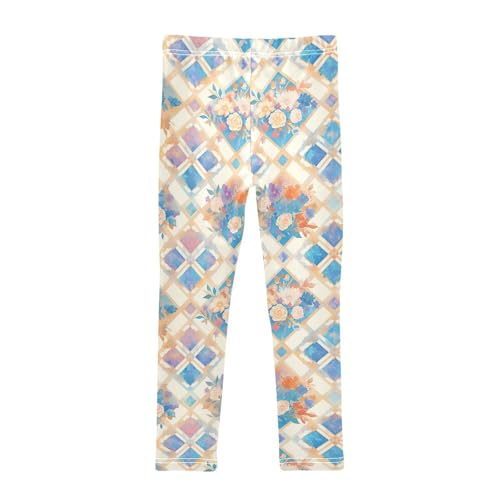 Mandala Lattice Kids Baby Girls Active Leggings Fashion High Waisted Athleisure Pants Sports2