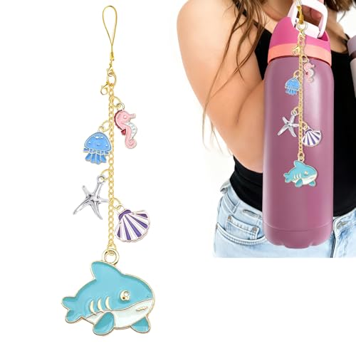 Z-synka Shark Charm Compatible with Owala Water Bottle and Stanley Cup