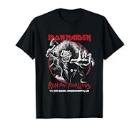 Official Iron Maiden Merchandise Iron Maiden T-Shirts for Men, Women, Boys and Girls; Iron Maiden Band T-Shirt; Iron Maiden Shirt; Iron Maiden Shirt for Adults Lightweight, Classic fit, Double-needle sleeve and bottom hem