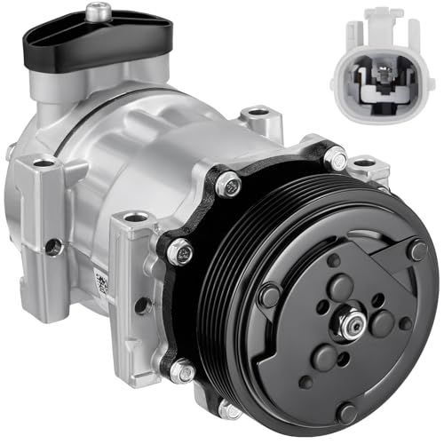 BDFHYK 68550 Air Conditioning A/C Compressor with Clutch Compatible with Dodge Dakota L4 2.5L 1996-2002, Compatible with Jeep Cherokee 1997-2001, TJ 1997-1999, Wrangler 1997-1999, 2.5L 4.0L