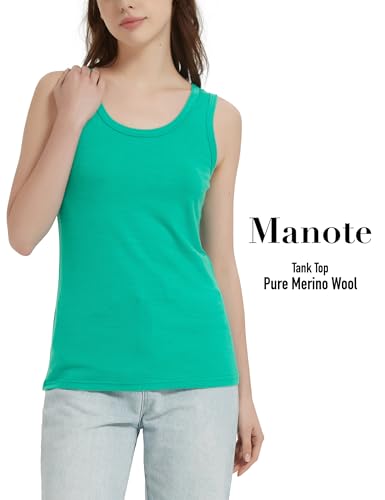 Image of 100% Merino Wool Tank Top for Women, Scoop Neck, Active Lightweight Breathable Undershirt, No-Odor Base Layer