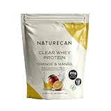 NATURECAN Clear Whey Protein Isolat 1kg – Orange-Mango Geschmack - 20 g Protein, nur 87 kcal – Fruchtiger Shake – Zuckerfrei & erfrischend – 40 Portionen