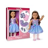 American Girl, Truly Me #117 Doll & Dance All Day Set, with Brown Eyes, Wavy Dark-Brown Hair, Tan Skin, Ages 6+