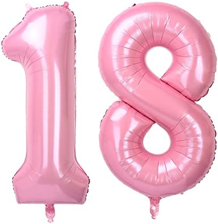 Baby Blue Large Numbers 10 Balloons, 40 Inch Big Helium Foil Number Balloons, 2 Pcs Digital Balloons for Girls Boys 10th Birthday Party Decorations/Anniversary Party Supplies (Number 10, Baby Blue)