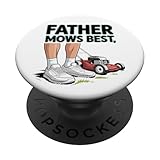 father mows best funny dad joke lawn care tees and more popsockets popgrip adesivo