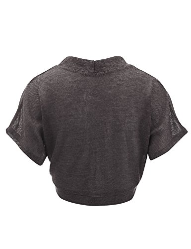 Image of Lock and Love Women's Versatile Open Front Lightweight Short Sleeve Bolero Shrug