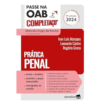 Capa do livro Prática Penal - Passe Na Oab 2º Fase - Completaço - 8º edição 2024