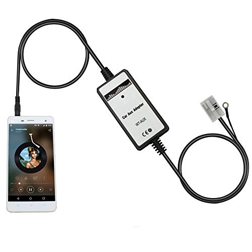 Yomikoo AUX Adapter, Car MP3 CD Changer Aux-in Adapter 3.5mm AUX-in Jack for VW 12Pin Jetta Beetle Passat GTI Golf Touareg Tiguan EOS Polo Touran R32 Fox, Skoda Octavia