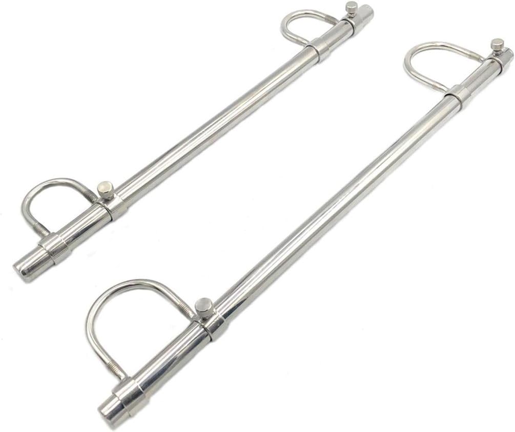Verstellbar Fesselstange mit Kragen Handschellen Fußfesseln Bestrafung Metall Spreizstange Edelstahl Halsband Handcuffs Bondage Rahmen Spreader Bar Fetisch Sex Toy für Paare,Silber,Männer