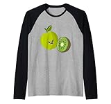 carino frutti design apple e kiwi kiwi costume kiwi frutta maglia con maniche raglan