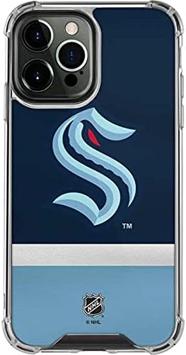 Skinit Clear Phone Case Compatible with iPhone 13 Pro Max - Officially Licensed NHL Seattle Kraken Striped Design