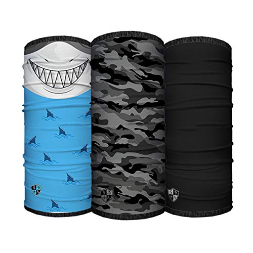 S A Frost Tech Fleece Face Shield for Kids - Cozy Neck Gaiter with Sewn-in Inner Lining - Weather Comfort and Protection (Pack of 3 - Best Sellers)